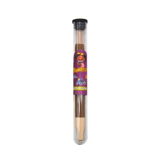 ����� ��� ���� �� ����� �� ���� ����� | HONEYPUFF KingSize Grape Flavor Cigar Hemp Cones With Wood Filter 1pc