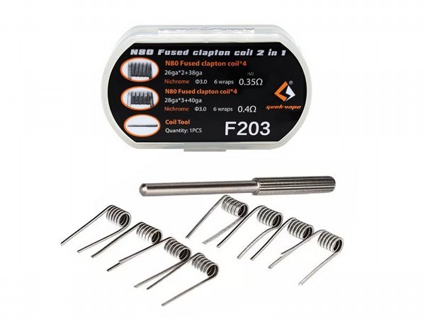 Geekvape F203 N80 Fused Clapton Coil 2 in 1 (8pcs)