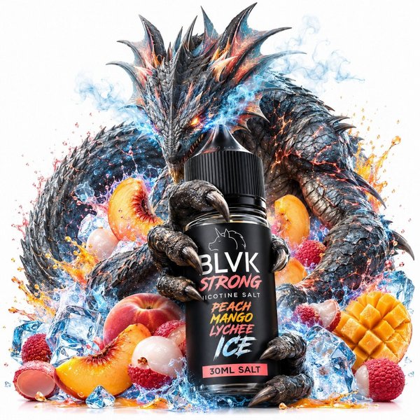 BLVK strong - Peach Mango Lychee Ice 30ml salt
